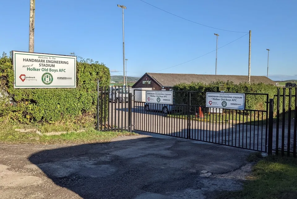 Entrance to Holker Old Boys at Rakesmoor Lane