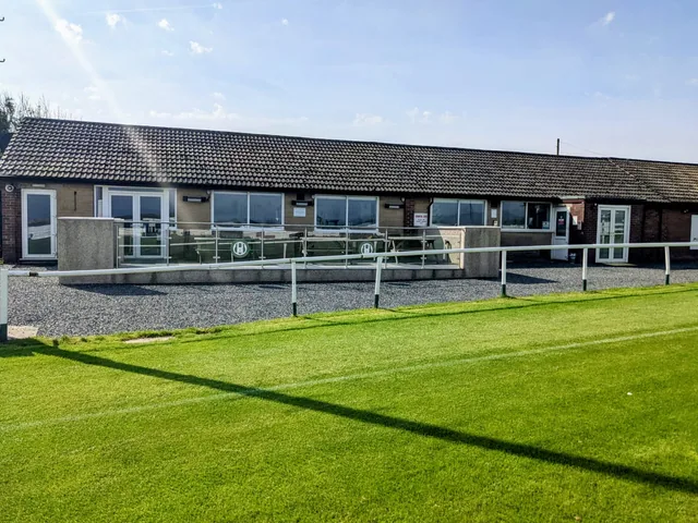 Clubhouse beside the pitch